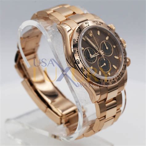 rolex daytona chocolate brown replica|rolex daytona everose gold price.